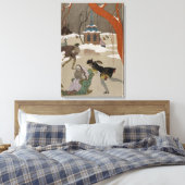 ijsschaatsen op het meer van de diepvries canvas afdruk (Insitu (Slaapkamer))