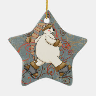 IJsschaatsen Polar Beer Holiday Ornament