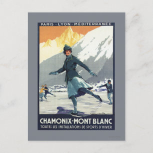 IJsschaatsen - Poster van de Olympische Promo PLM Briefkaart