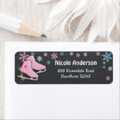 IJsschaatsen Retouradreslabels Etiket (Insitu)