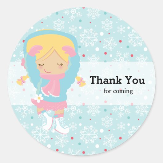 ijsschaatsen ronde sticker (Voorkant)