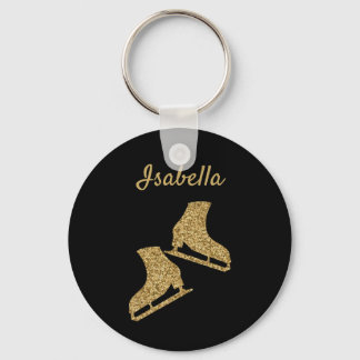 ijsschaatsen sleutelhanger schaatsen goudglitter