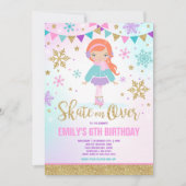 ijsschaatsen Uitnodiging ijsschaatsen Gold (Voorkant)