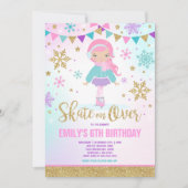 ijsschaatsen Uitnodiging ijsschaatsen Gold (Voorkant)