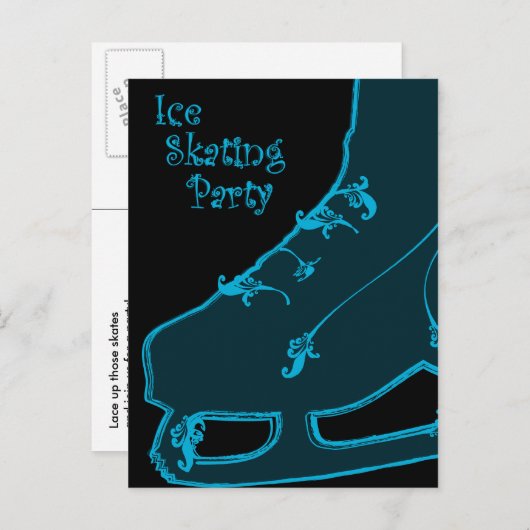 ijsschaatsen , uitnodiging van paisley (Voorkant / Achterkant)