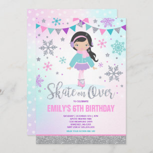 ijsschaatsen Uitnodigingsijsschaatsen Zilver Kaart