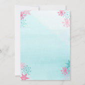 IJsschaatsen Verjaardagsuitnodiging Schaats Winter Kaart (Achterkant)