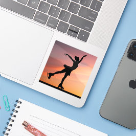 IJsschaatser Silhoutte Sticker