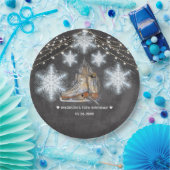 IJsschaatsfeest gepersonaliseerd Papieren Bordje (Feest)