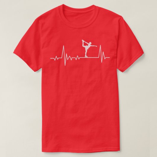 IJsschaatsing Afbeelding Hart punt Spronritme 1 T-shirt (Design voorkant)