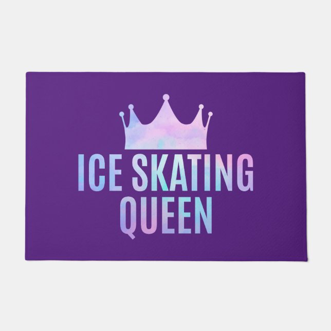 ijsschaatskoningin - ijsschaatsen deurmat (Voorkant)