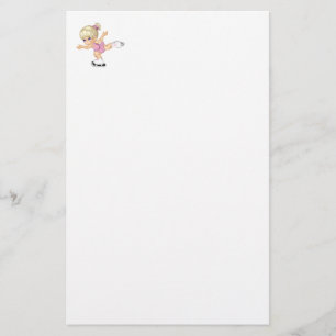 ijsschaatsmeisje briefpapier