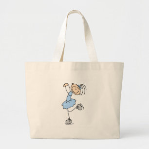 ijsschaatsmeisje in blauwe tas