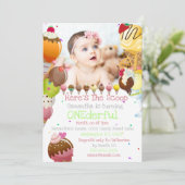 IJsschep zomer foto verjaardagsfeestje Kaart (Staand voorkant)