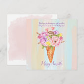 IJsshowers, Bruidsshower dank je Bedankkaart (Voorkant / Achterkant)