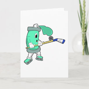 Ijsspray bij IJshockey met IJshockeystick Kaart