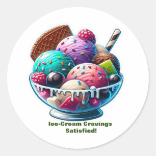 IJsstickers Ronde Sticker