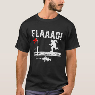 Ijsvissen Grappige FLAAAG Tip-Up Winter Visser H T-shirt
