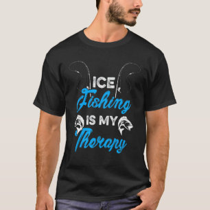 Ijsvissen Is Mijn Therapie Ijsvisser Karper Snoek T-shirt