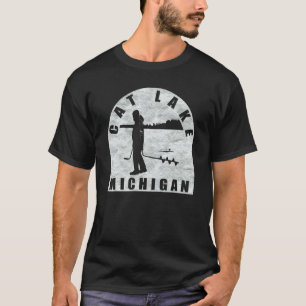 Ijsvissen op Cat Lake Michigan T-shirt