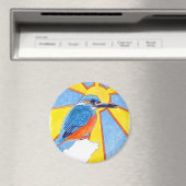 ijsvogel (blauwe vogel) magneet (Insitu (Vaatwasser))