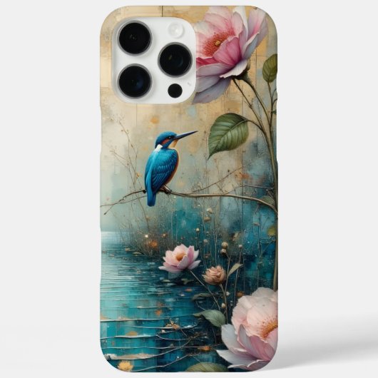 IJsvogel en rozen Case-Mate iPhone Case (Achterkant)