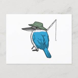 IJsvogel Visser Visser Vissersstok Briefkaart