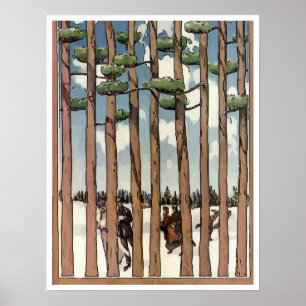 ijsvorming bij bomen poster