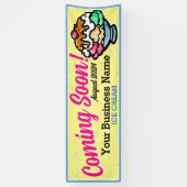 IJswinkel binnenkort verkrijgbaar Grand Opening Ba Spandoek (Verticaal)