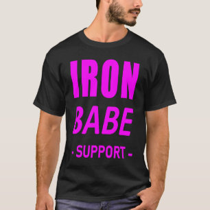 Ijzer Babe Triathlon Ondersteuning Moeder Moeder M T-shirt