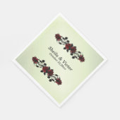 IJzer Gates Gothic Red Rose Gothic Green Servet (Hoek)