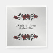 IJzer Gates Gothic Red Rose Gothic Wedding Servet (Voorkant)