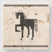 IJzer Horse Stone Onderzetter (Voorkant)