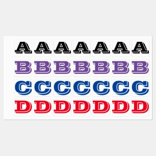 ijzer in letters labels