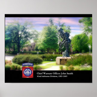 IJzer Mike met 82e Airborne Emblem (pas aan) Poster