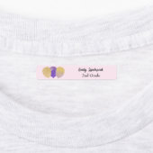IJzer op Paarse Glitter Party Ballonnen Labels (Aangebracht)
