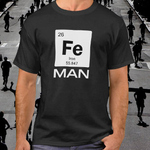 IJzer   Periodiek Systeem der Elementen Symbool T-shirt