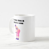 IJzer pompen is vrouwenwerk Koffiemok (Voorkant links)