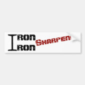 IJzer Sharpens IJzersticker met RED Slant Bumpersticker (Voorkant)