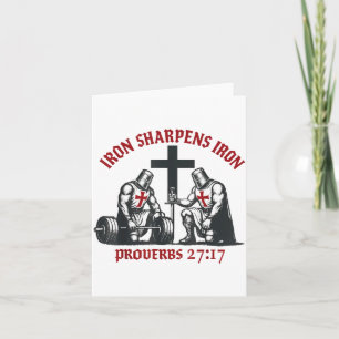 IJzer slijpt ijzer Bijbel Schriftuur Christelijke  Kaart