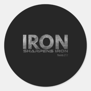 IJzer slijpt ijzer Ronde Sticker
