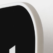 IJzer slijpt IJzer zwart en wit Pickleball Paddle (Links Detail)