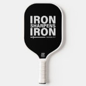 IJzer slijpt IJzer zwart en wit Pickleball Paddle (Achterkant)
