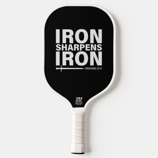 IJzer slijpt IJzer zwart en wit Pickleball Paddle (Achterkant)