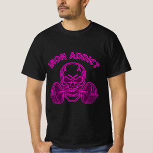 IJzer verslaafde - Schedel Bodybuilding en Gewicht T-shirt
