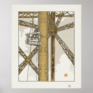 Ijzerbewerker werkzaam aan de Toren Poster