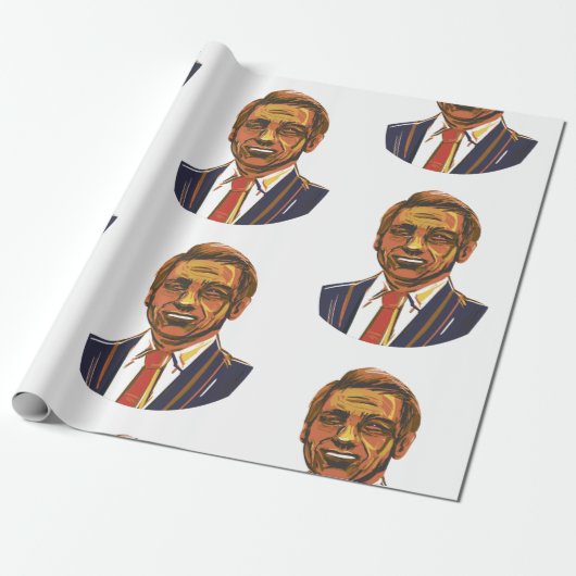 ijzerdesantis voor president 2024 cadeaupapier (Uitgerold)