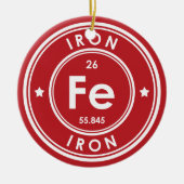 IJzerelement rood keramisch Ornament (Voorkant)