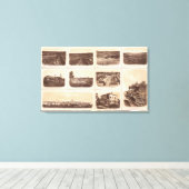 IJzeren kussens, motorhelmen, rebellenlijnen, gebo Canvas Afdruk (Insitu (Houten vloer))