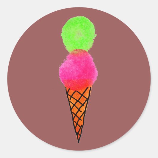 IJzeren pop Ronde Sticker (Voorkant)